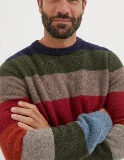 FatFace Lambswool Stripe Crew Jumper|Men View All
