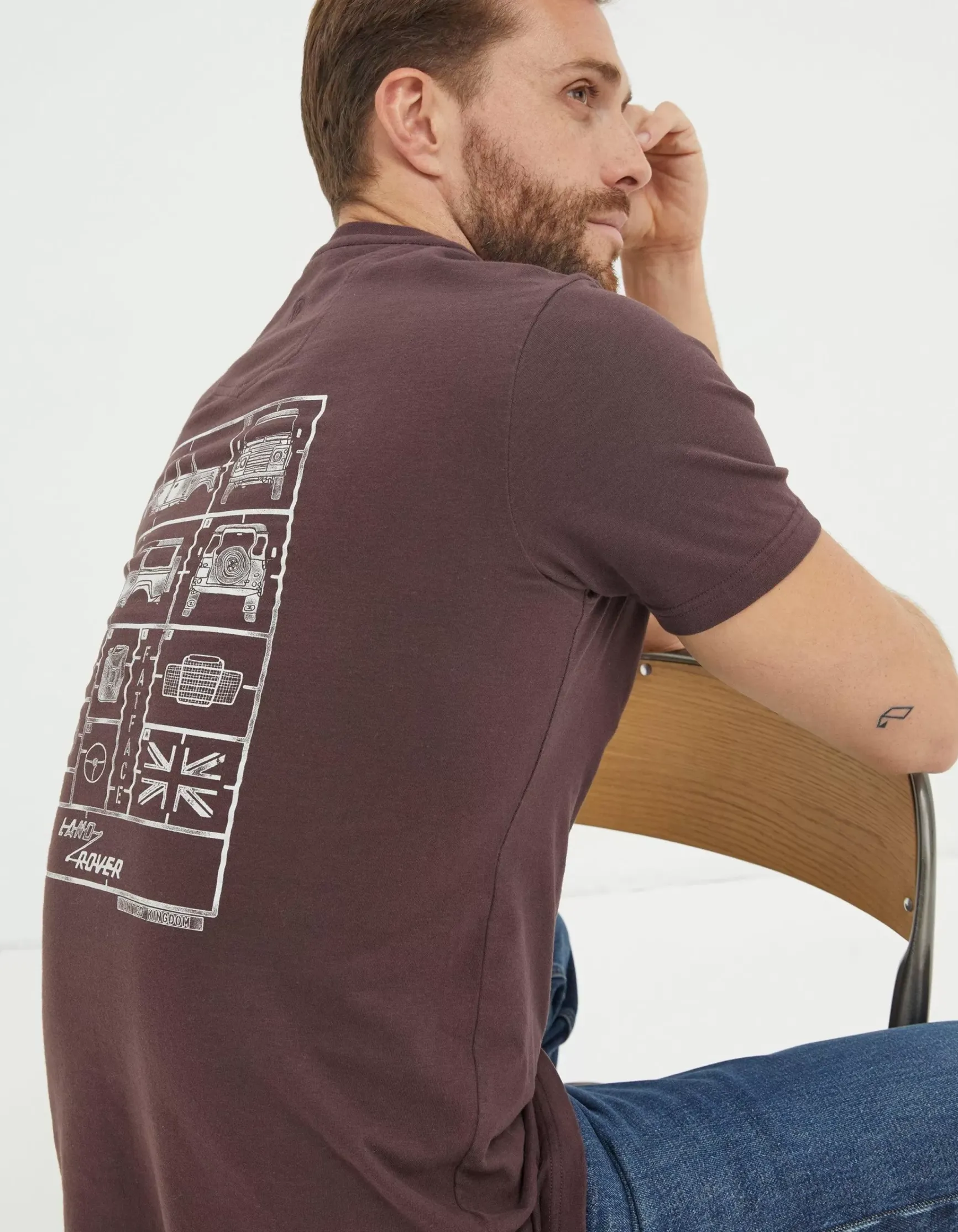 FatFace Land Rover Deconstructed T-Shirt|Gifts Land Rover Collaboration