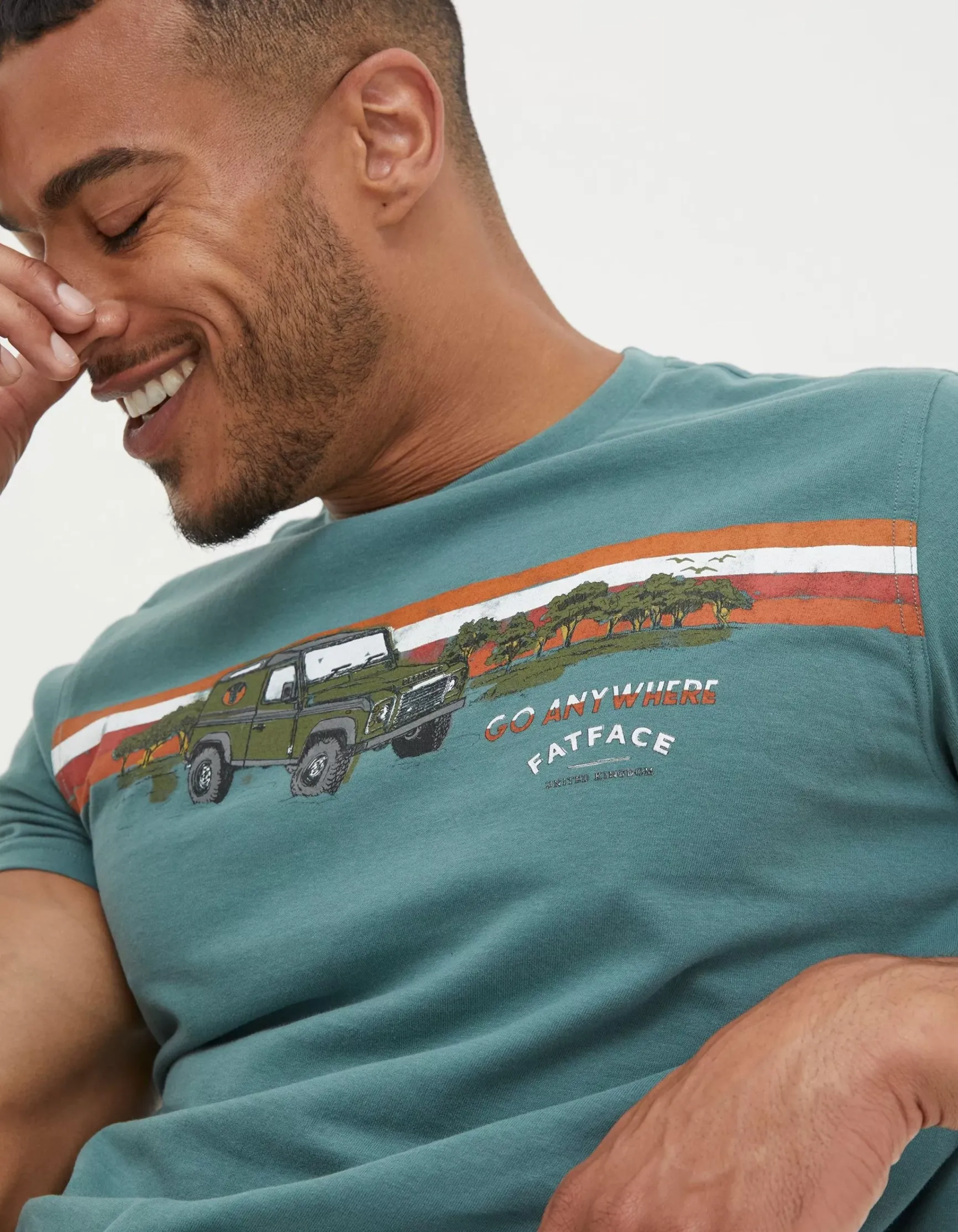 FatFace Land Rover Embroidered T-Shirt|Gifts Land Rover Collaboration