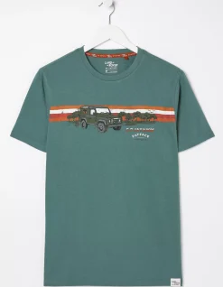 FatFace Land Rover Embroidered T-Shirt|Gifts Land Rover Collaboration