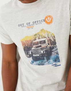 FatFace Land Rover Out Of Office T-Shirt|Gifts Land Rover Collaboration