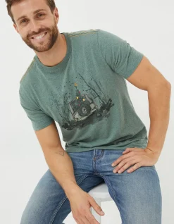 FatFace Land Rover Painted T-Shirt|Men View All
