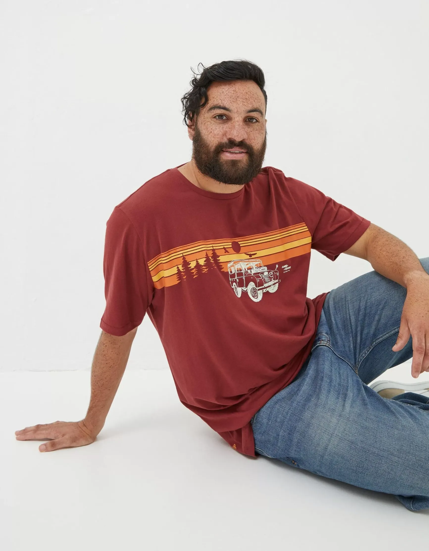 FatFace Land Rover Sunset Road T-Shirt|Gifts Land Rover Collaboration
