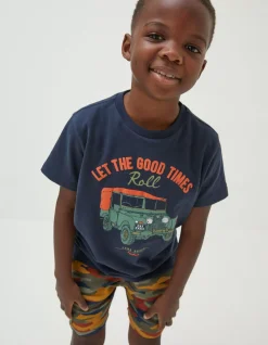 FatFace Land Rover Times Jersey T-Shirt|Gifts Land Rover Collaboration