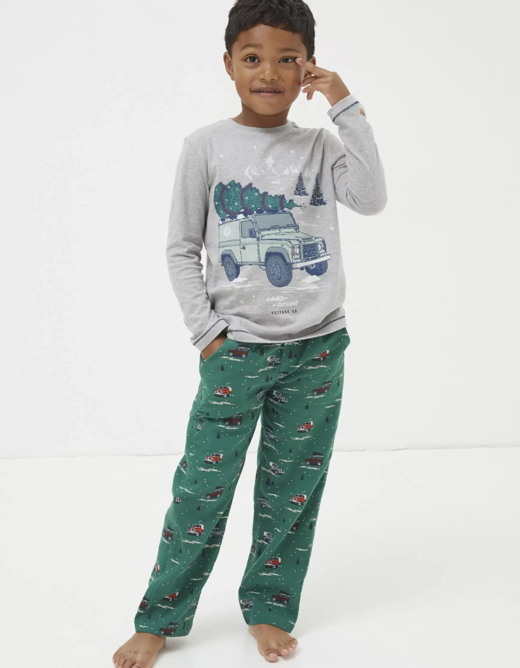 FatFace Land Rover Woven Pyjama Set|Gifts Land Rover Collaboration