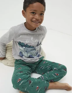 FatFace Land Rover Woven Pyjama Set|Gifts Land Rover Collaboration