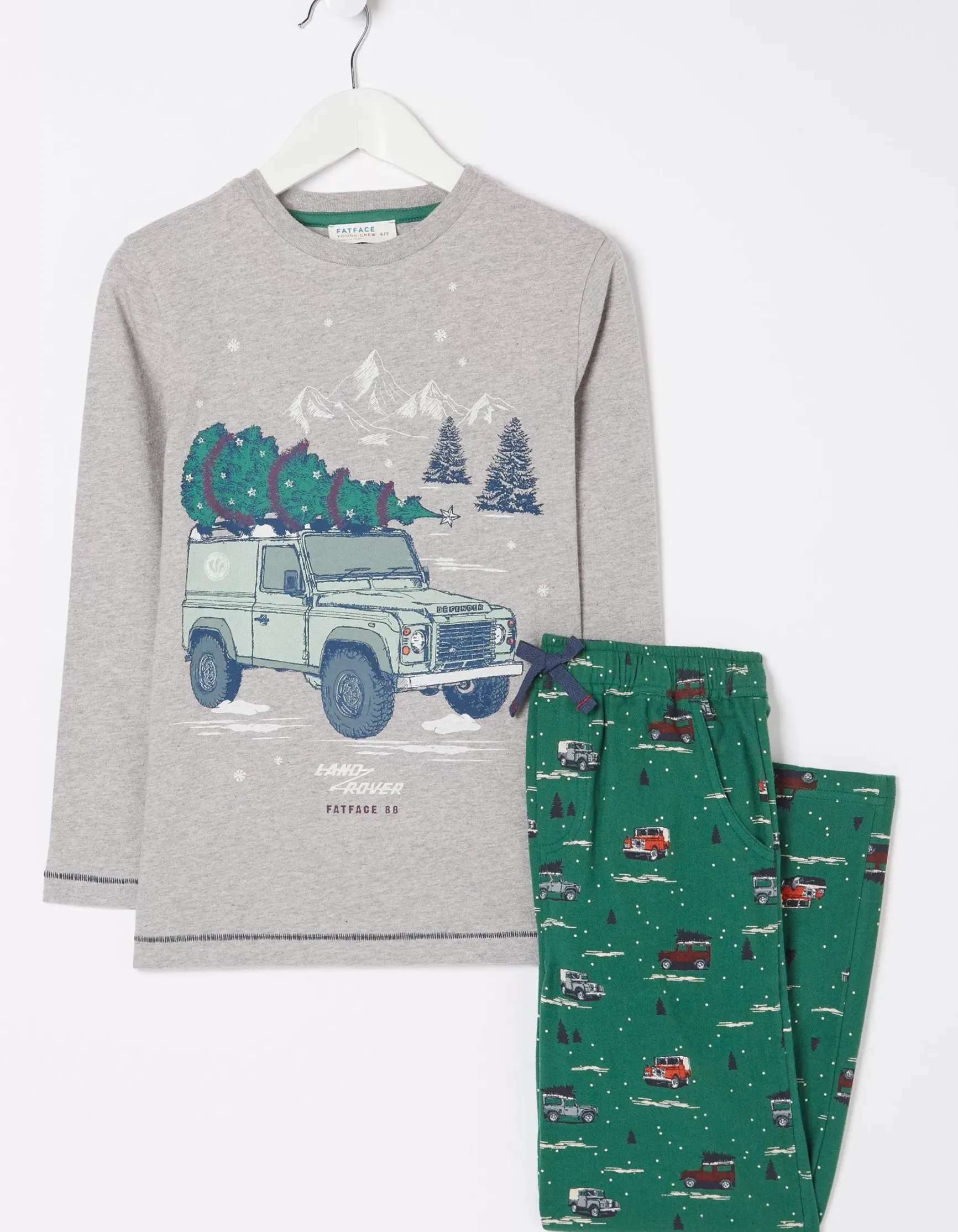 FatFace Land Rover Woven Pyjama Set|Gifts Land Rover Collaboration