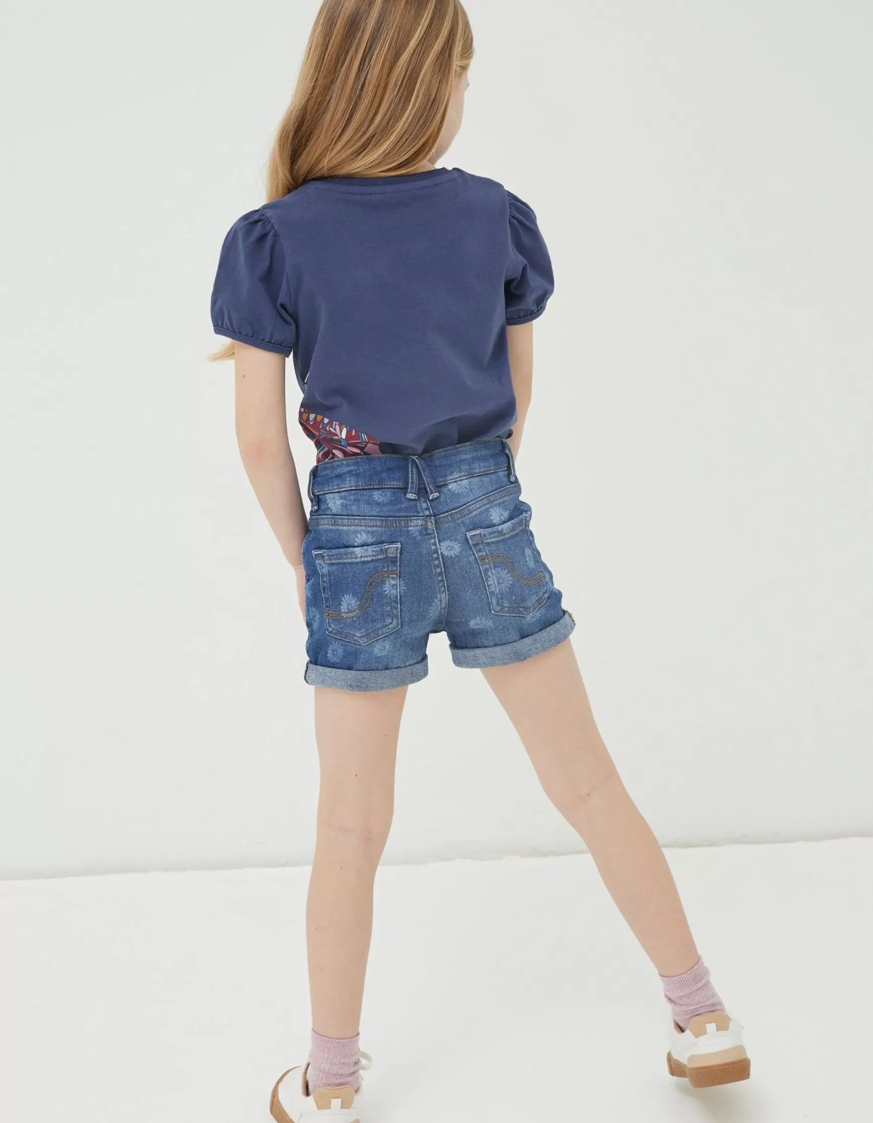 FatFace Laser Print Denim Shorts|Girls View All