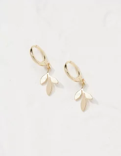 FatFace Leaf Drop Earrings|Women View All