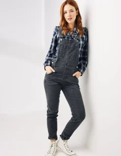 FatFace Lewes Slim Leg Denim Dungarees|Women Jumpsuits & Playsuits