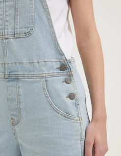 FatFace Lewes Slim Leg Denim Dungarees|Women Jeans & Dungarees