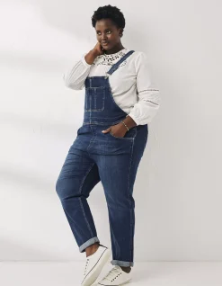 FatFace Lewes Slim Leg Denim Dungarees|Women Jumpsuits & Playsuits
