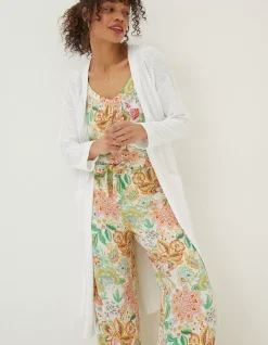 FatFace Lindsay Cotton Linen Longline Cardigan|Women Knitwear