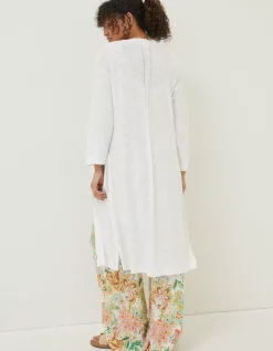 FatFace Lindsay Cotton Linen Longline Cardigan|Women Knitwear