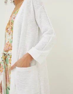 FatFace Lindsay Cotton Linen Longline Cardigan|Women Knitwear