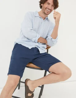 FatFace Linen Flat Front Shorts|Men Shorts