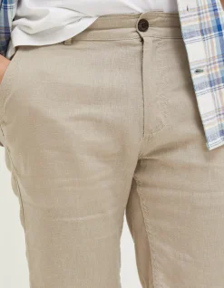 FatFace Linen Flat Front Shorts|Men Shorts