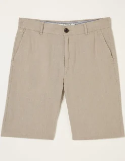 FatFace Linen Flat Front Shorts|Men Shorts