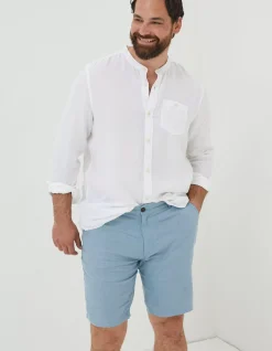 FatFace Linen Flat Front Shorts|Men Shorts