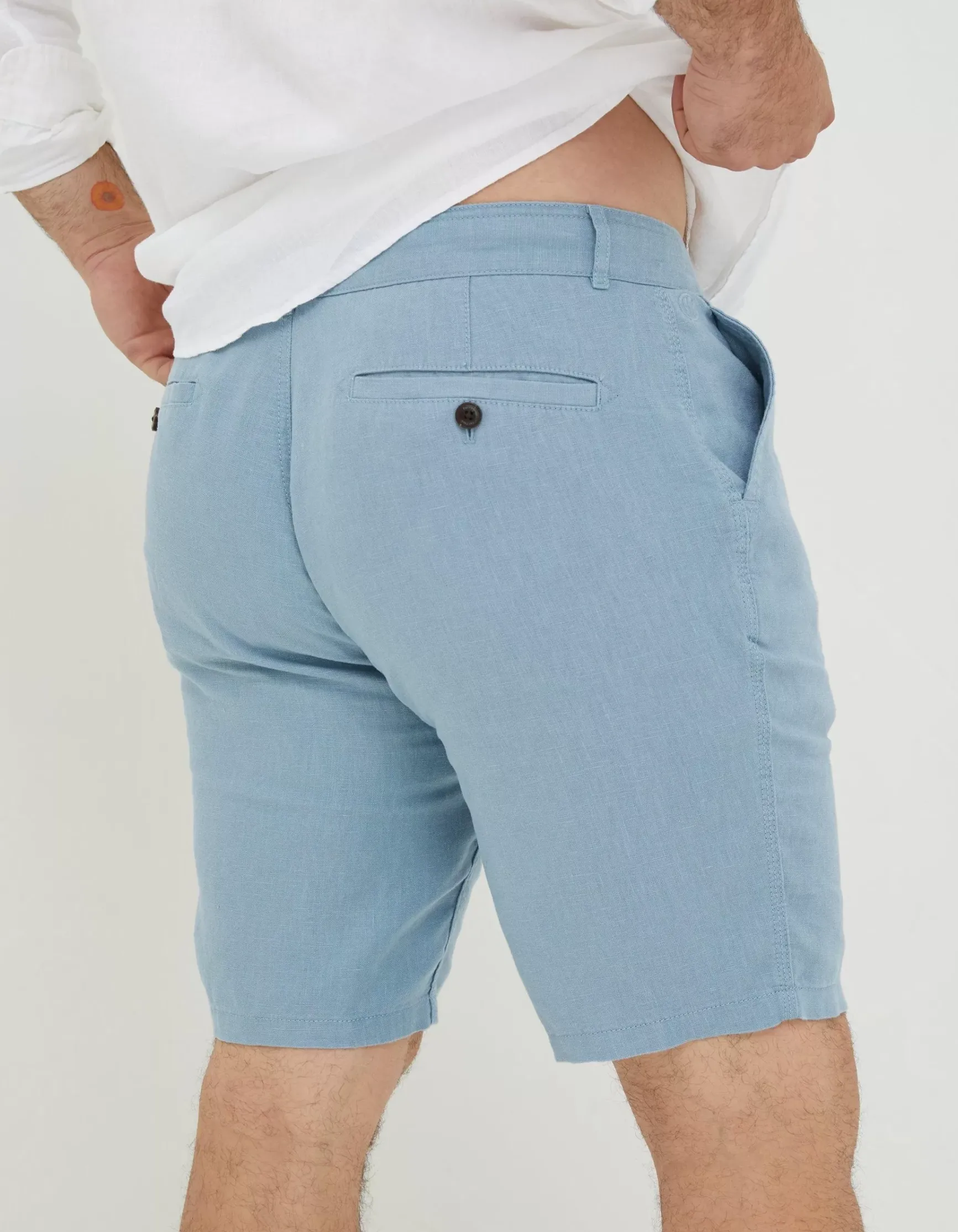 FatFace Linen Flat Front Shorts|Men Shorts
