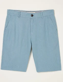 FatFace Linen Flat Front Shorts|Men Shorts