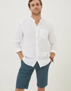 FatFace Linen Grandad Shirt|Men Shirts