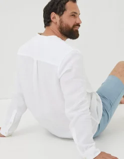 FatFace Linen Grandad Shirt|Men Shirts