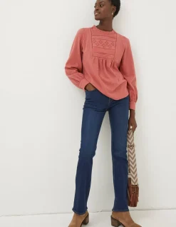 FatFace Liza Broderie Top|Women Tops & T-Shirts