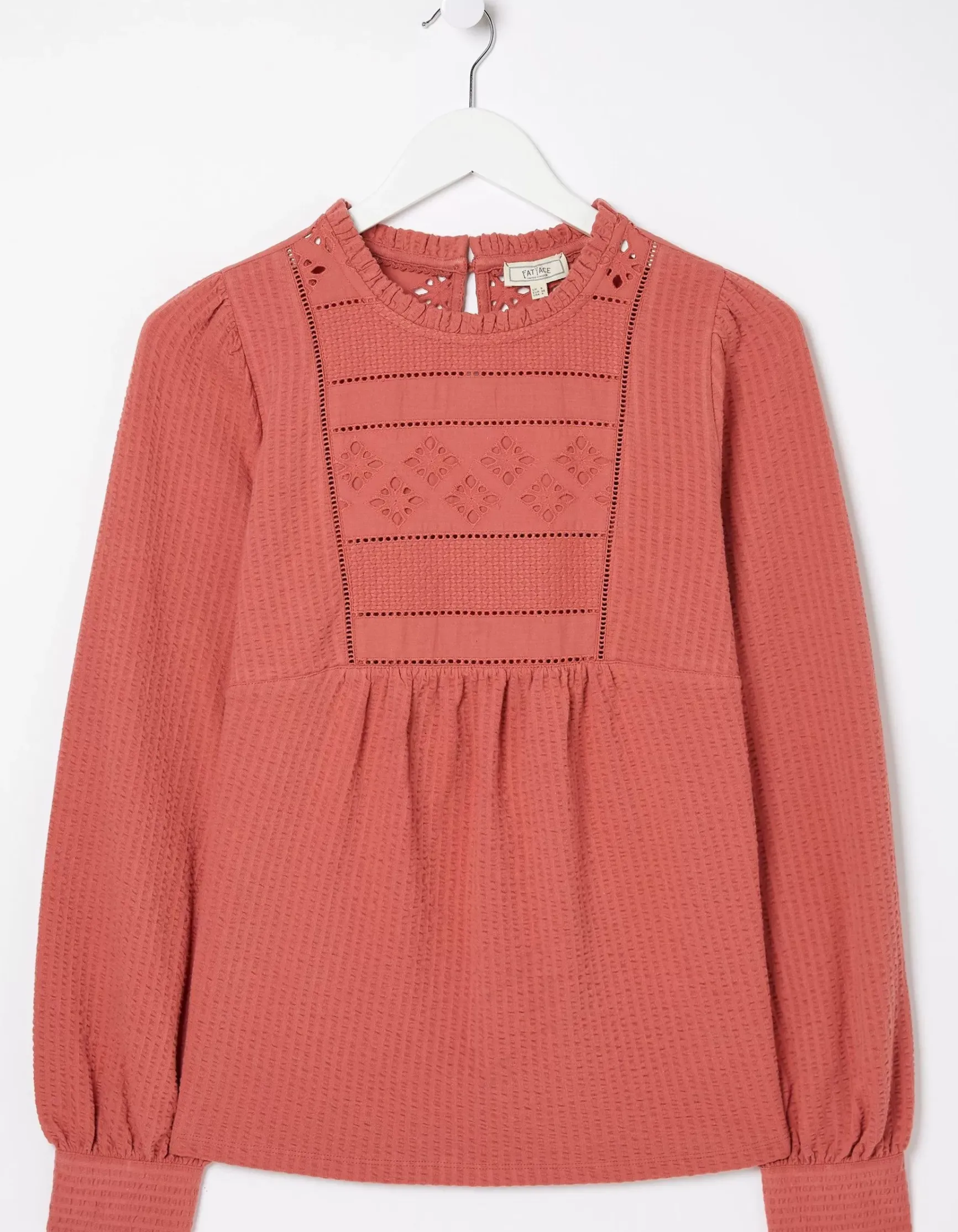 FatFace Liza Broderie Top|Women Tops & T-Shirts
