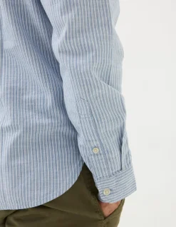 FatFace Long Sleeve Gore Stripe Shirt|Men Shirts