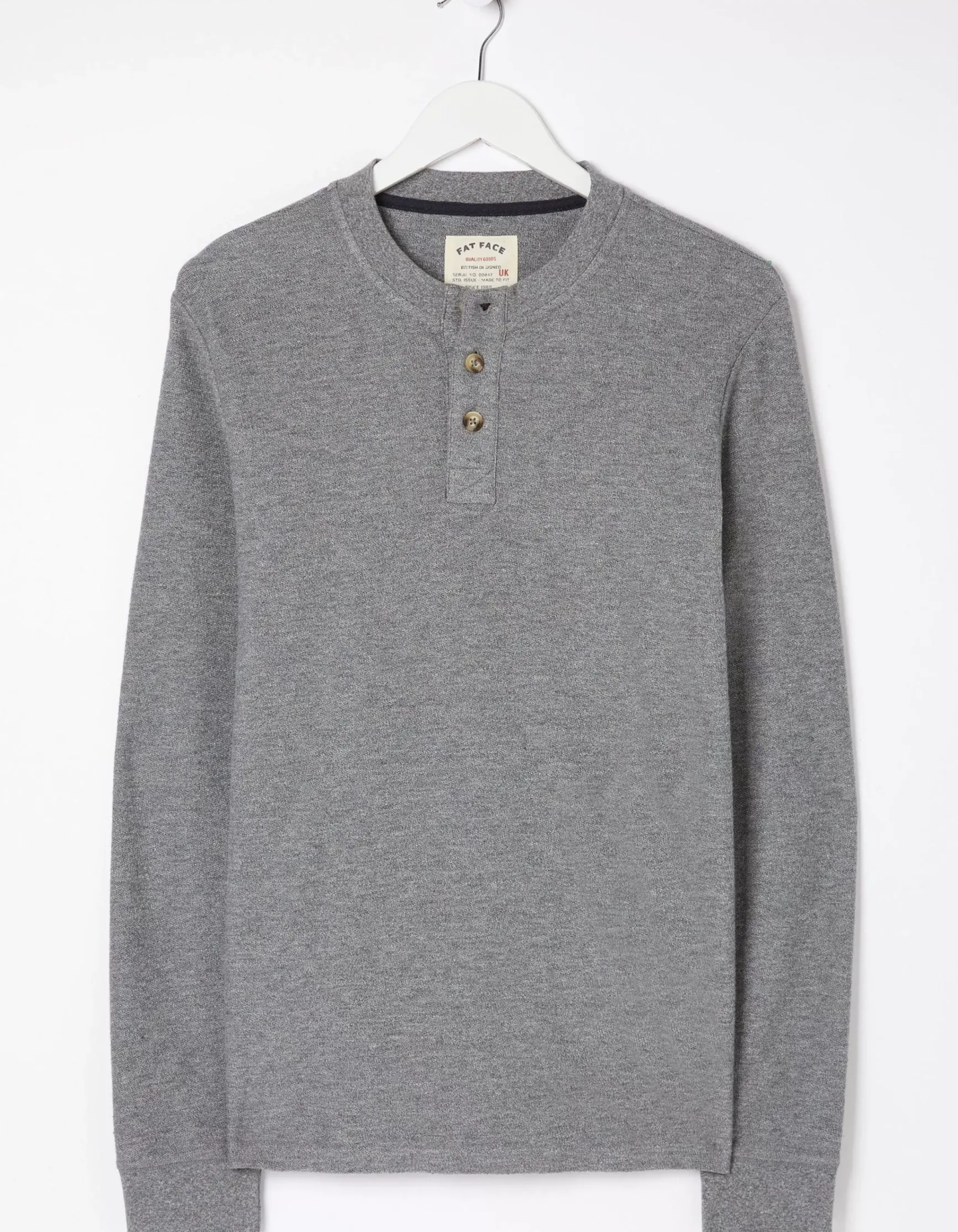 FatFace Long Sleeve Kintbury Henley|Men T-Shirts
