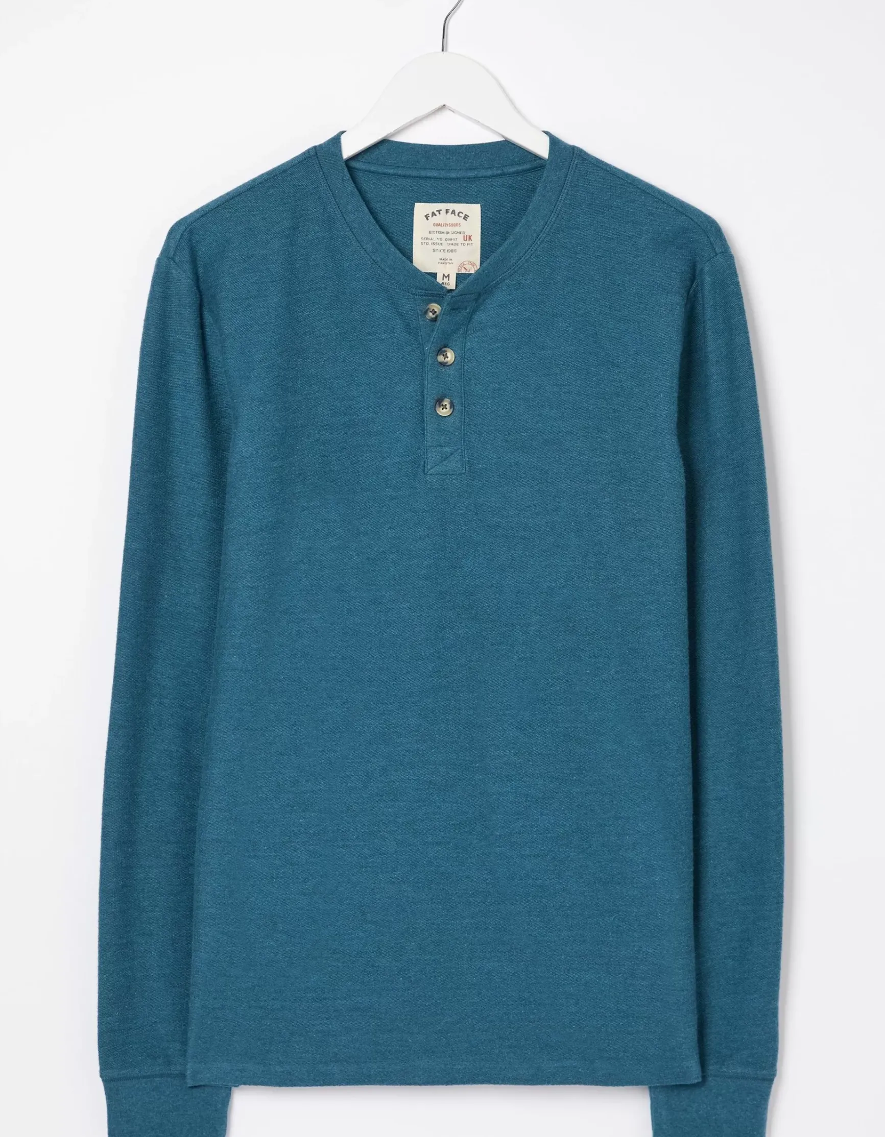FatFace Long Sleeve Kintbury Henley|Men T-Shirts