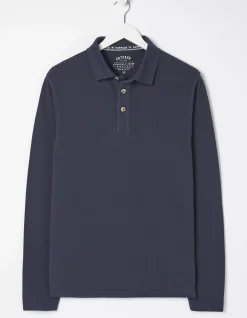 FatFace Long Sleeve Organic Cotton Pique Polo|Men Polo Shirts