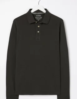 FatFace Long Sleeve Organic Pique Polo|Men Polo Shirts