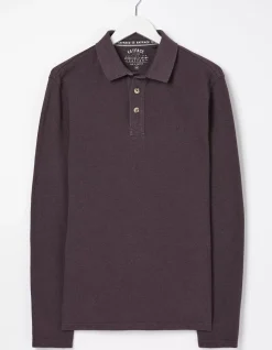 FatFace Long Sleeve Organic Pique Polo|Men Polo Shirts