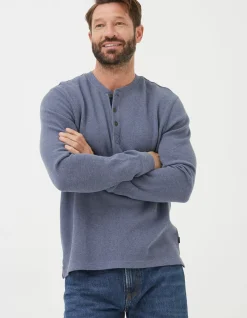 FatFace Long Sleeve Ribbed Henley|Men View All