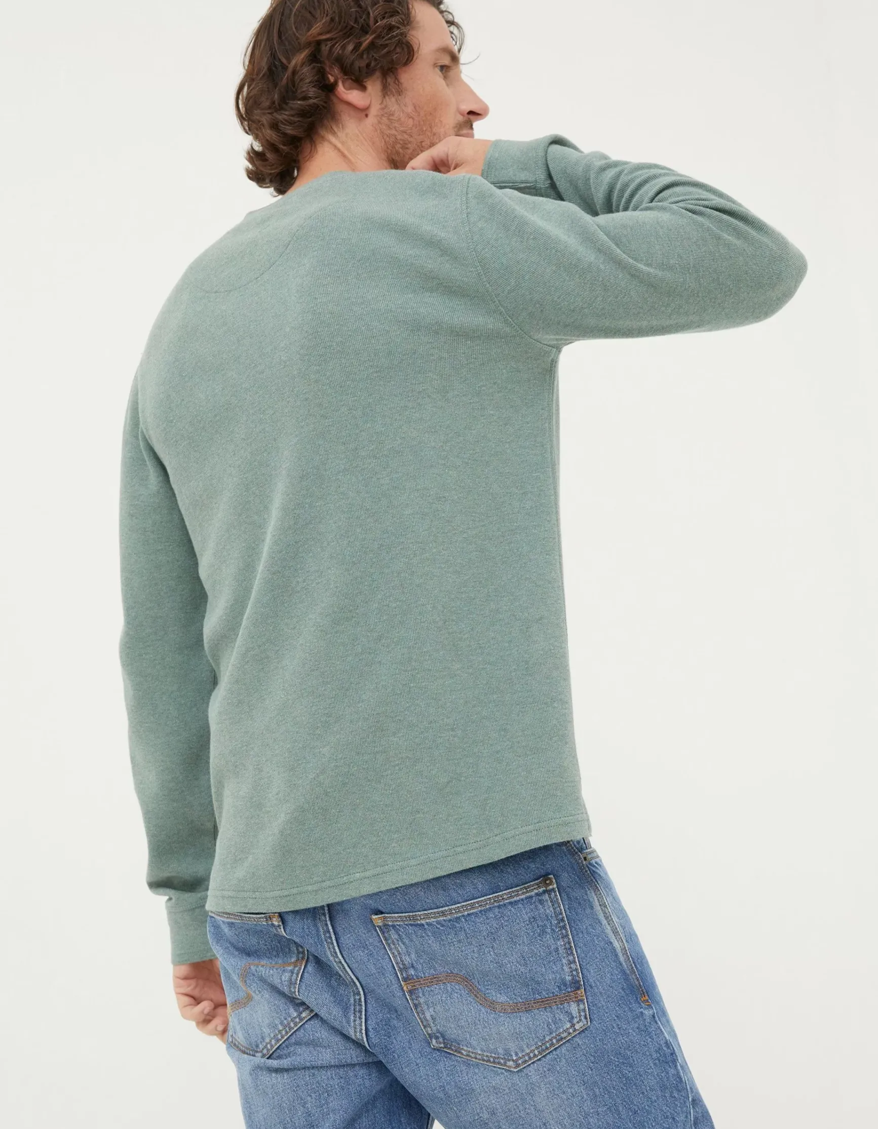 FatFace Long Sleeve Ribbed Henley|Men View All