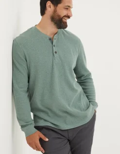 FatFace Long Sleeve Ribbed Henley|Men View All