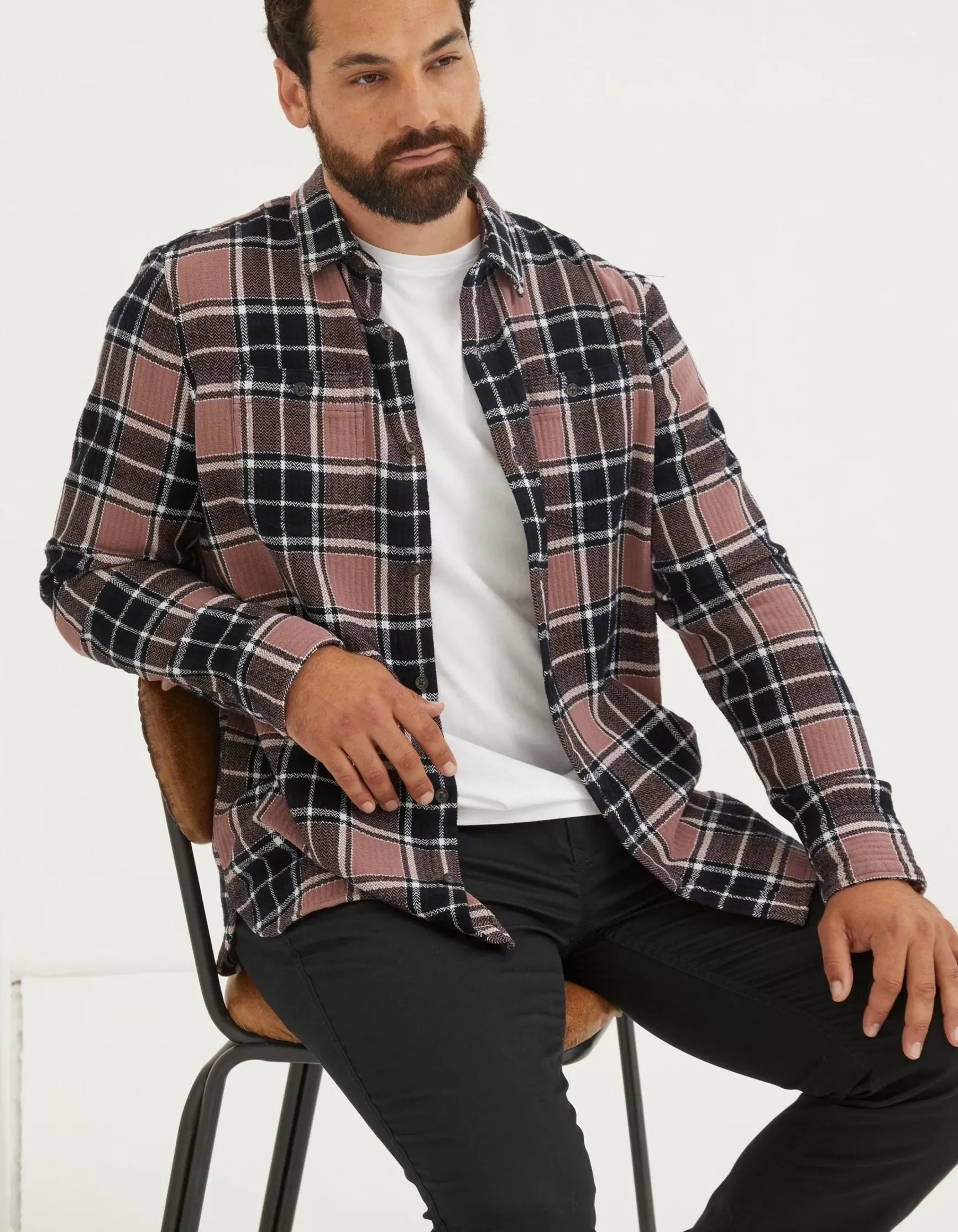 FatFace Long Sleeve Ripley Check Shirt|Men View All