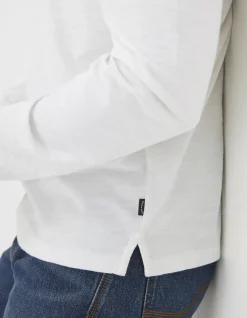 FatFace Long Sleeve Slub Henley T Shirt|Men View All