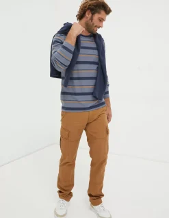 FatFace Long Sleeve Stripe Pocket Crew|Men View All
