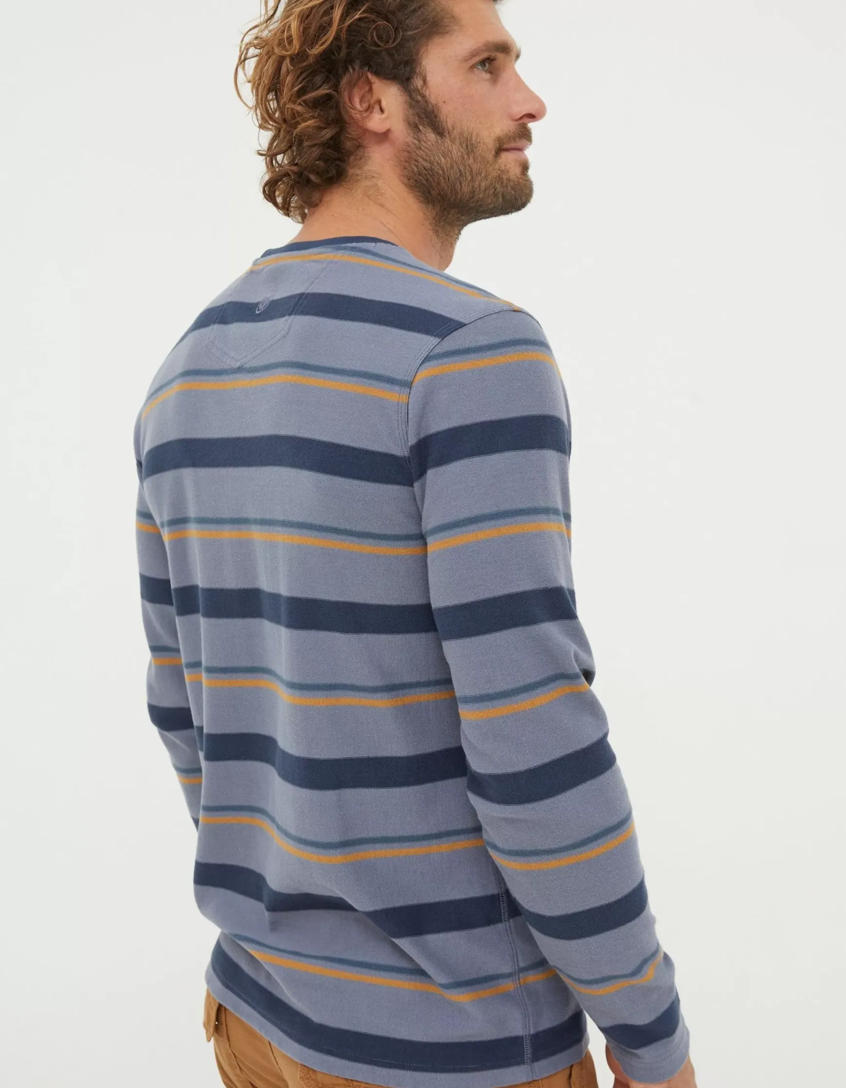 FatFace Long Sleeve Stripe Pocket Crew|Men View All