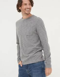 FatFace Long Sleeve Stripe Pocket T-Shirt|Men View All