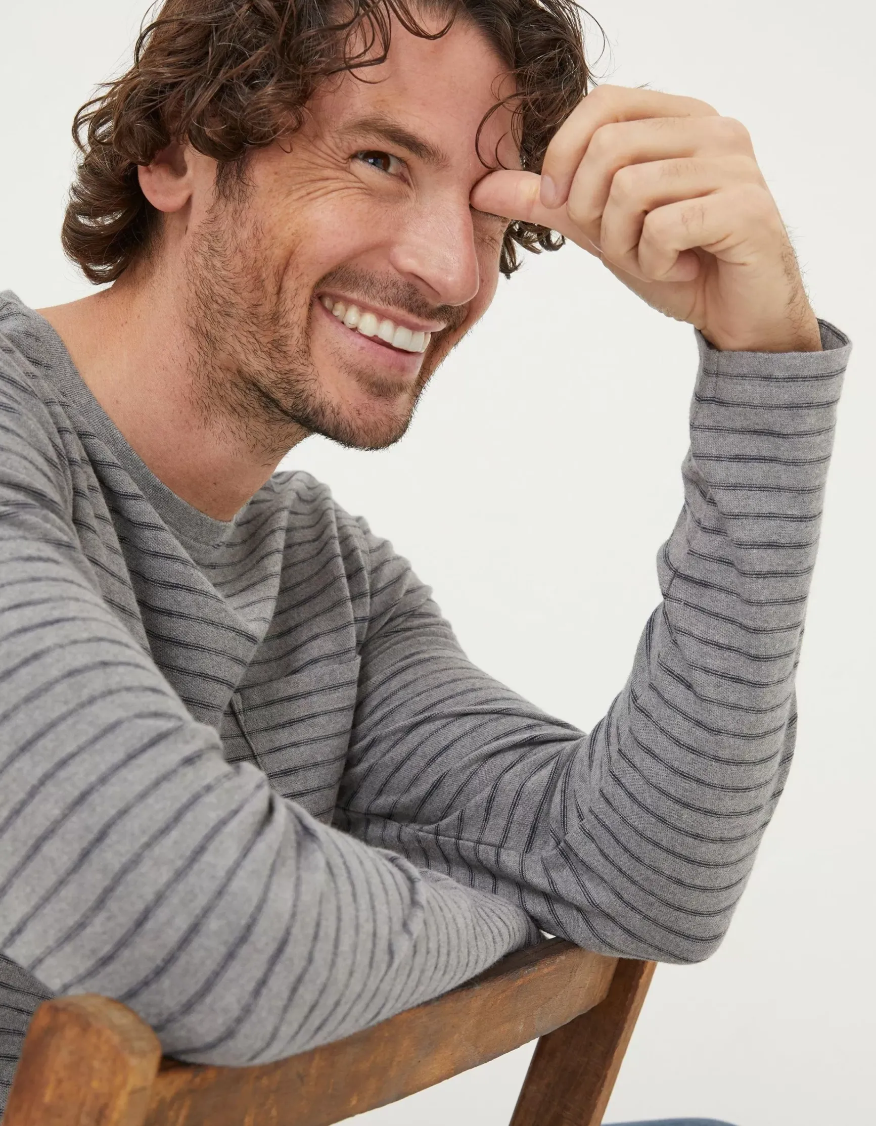 FatFace Long Sleeve Stripe Pocket T-Shirt|Men View All