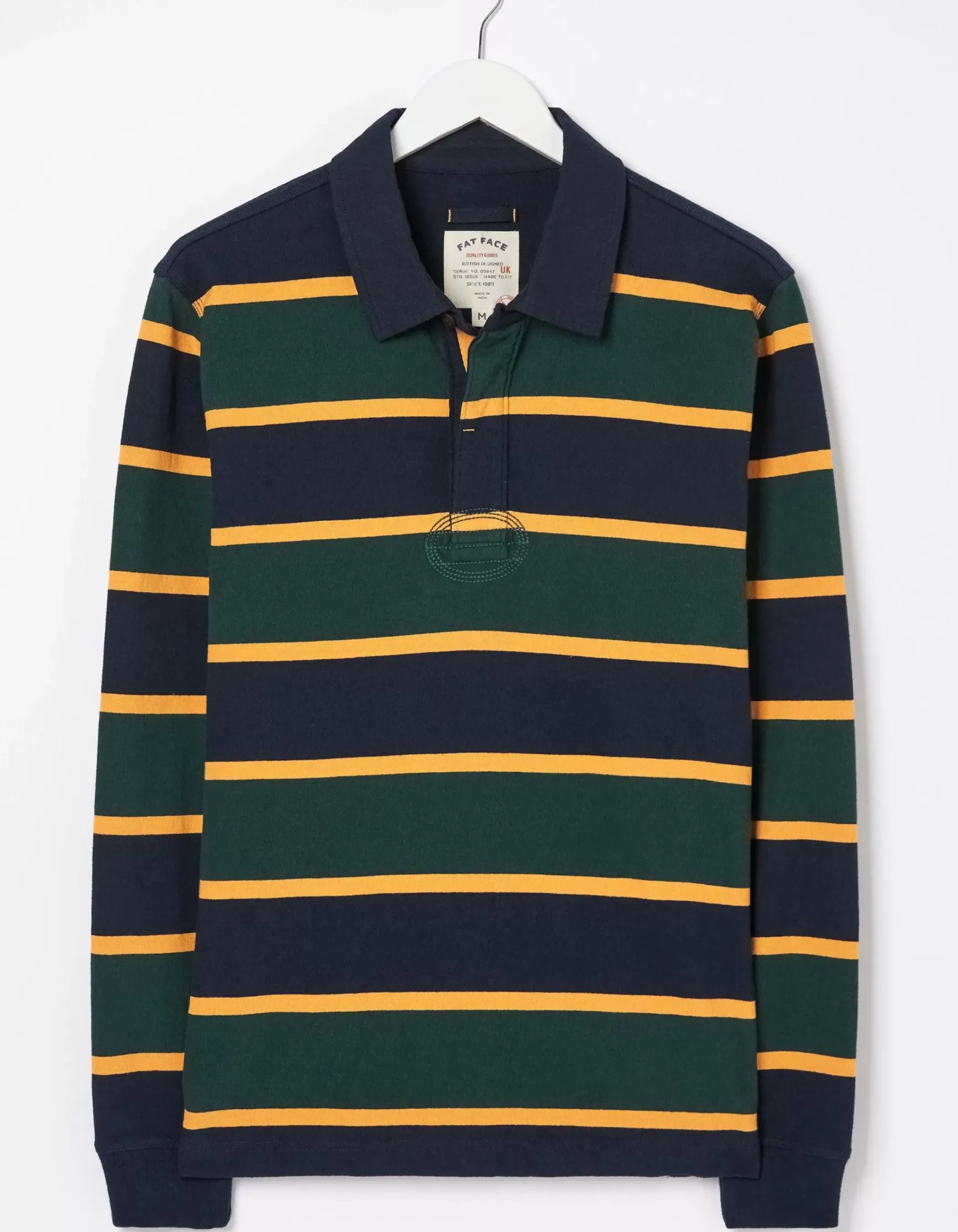 FatFace Long Sleeve Stripe Rugby Sweatshirt|Men T-Shirts