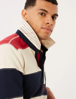 FatFace Long Sleeve Stripe Rugby Sweat|Men Rugby Shirts