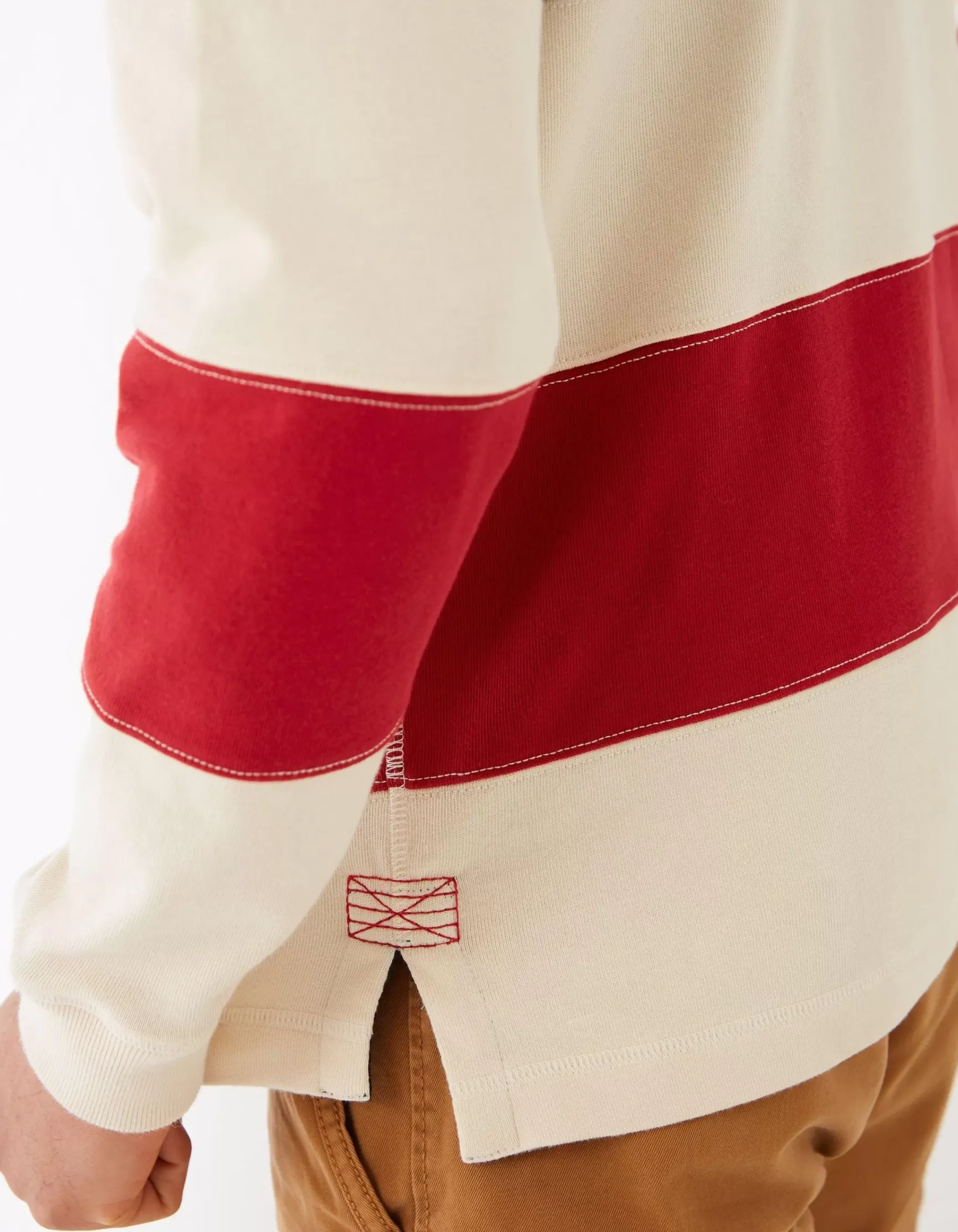 FatFace Long Sleeve Stripe Rugby Sweat|Men Rugby Shirts
