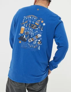 FatFace Long Sleeve Val D'Isere T-Shirt|Men T-Shirts