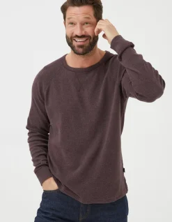 FatFace Long Sleeve Waffle Crew|Men T-Shirts