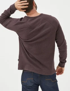 FatFace Long Sleeve Waffle Crew|Men T-Shirts